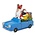 Typisch Hollands Santa and Black Pete in car with presents