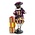 Typisch Hollands Zwarte Piet bij stapel pakjes