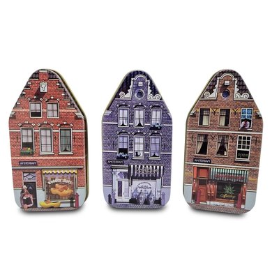 Typisch Hollands Delfter Blau Shop House Minidose mit Hopjes