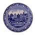 Heinen Delfts blauw Delft blue - wall plate - Amsterdam canal belt. -Ø25 cm