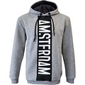 Holland fashion Hoodie - Amsterdam (vertical cut) Black & White accents