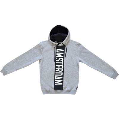 Holland fashion Hoodie - Amsterdam (vertical cut) Black & White accents