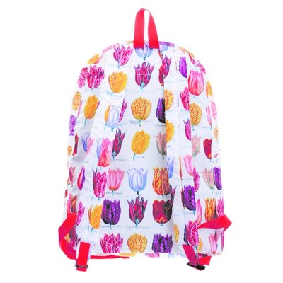 Robin Ruth Fashion Foldable backpack - Tulips - White