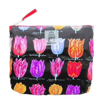 Robin Ruth Fashion Rugtas opvouwbaar - Tulpen - Zwart