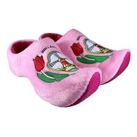 Typisch Hollands Clog Slippers Pink - Windmills and Tulips