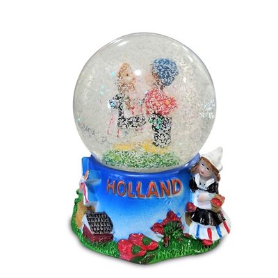 Typisch Hollands Schneekugel Kuspaar- Holland in stabiler Geschenkbox