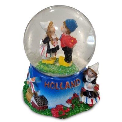 Typisch Hollands Schneekugel Kuspaar- Holland in stabiler Geschenkbox