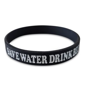 Typisch Hollands Rubber Armbandje - Amsterdam (save water drink beer)