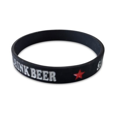 Typisch Hollands Rubber Armbandje - Amsterdam (save water drink beer)