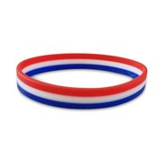 Typisch Hollands Armband - Kautschuk - rot/weiß/blau