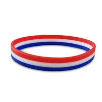 Typisch Hollands Armbandje - Rubber - rood/wit/blauw