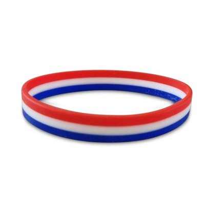 TTD Gifts Bracelet - Rubber - red/white/blue