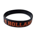 TTD Gifts Armband – Gummi – Schwarz – Orangefarbener Text