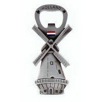 Typisch Hollands Molen - Magneet - Flesopener - Tin