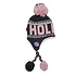 Robin Ruth Fashion Hat Holland - Grey-Pink - flap hat