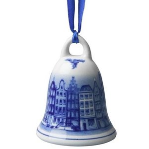 Heinen Delftware Weihnachtsglockengiebelhäuser - Delfter Blau