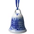 Heinen Delfts blauw Christmas bell gable houses - Delft blue