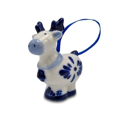 Typisch Hollands Kersthanger - ( Rudolph the "Delft-blue" nosed reindeer)