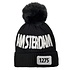Typisch Hollands Amsterdam hat with ball (black and white)