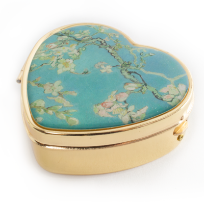 Typisch Hollands Pill box - Gold colored - heart shape-Blossom
