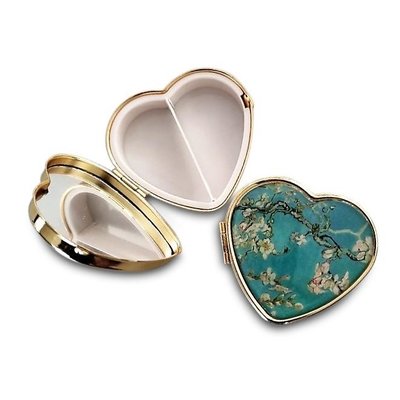 Typisch Hollands Pill box - Gold colored - heart shape-Blossom