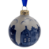 Heinen Delfts blauw Delft blue Christmas bauble -Facade houses