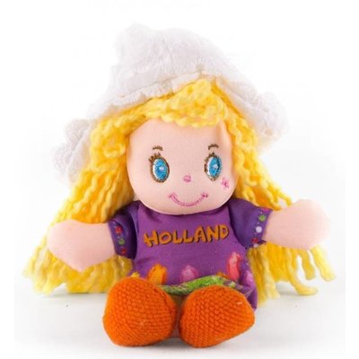 Typisch Hollands Kuschelpuppe mit gelben Haaren - Holland Kleid