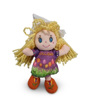 Typisch Hollands Cuddle doll with yellow hair - Holland dress