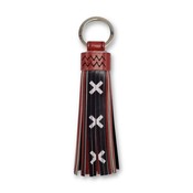 Typisch Hollands Keychain leather strips - coat of arms of Amsterdam