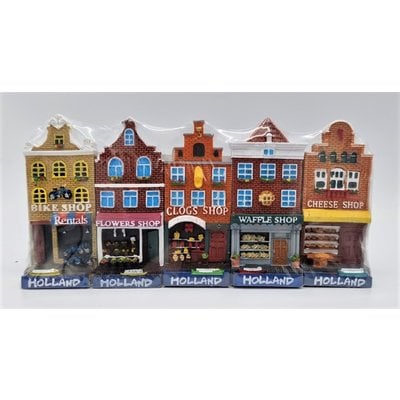 Matix Holland Gable Houses - Set of 5 magnets.