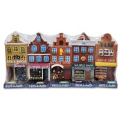 Typisch Hollands Holland Gable Houses - Set of 5 magnets.