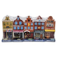 Typisch Hollands Holland Gable Houses – Set mit 5 Magneten.