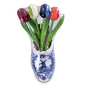 Nijhuis  Balpennen in Delfts blauwe klomp - 4 balpennen