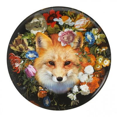 Heinen Delftware Wall plate Fox Ø26cm