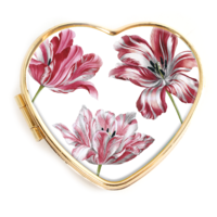 Typisch Hollands Pillendoos  - Goudkleurig - hartvorm-Merian, Drie Tulpen