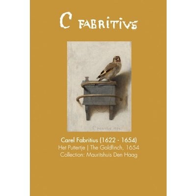 Typisch Hollands Softcover-Notizbuch, A5, Fabritius, Der Stieglitz