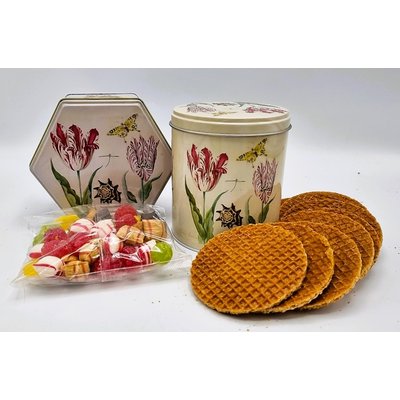 Typisch Hollands Tin (Jacob Marrel) Stroopwafels and old Dutch candy