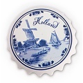 Typisch Hollands Magneet Kroonkurk - Delfts blauw