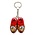 Typisch Hollands Keychain 2 clogs - Red