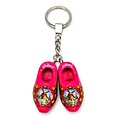 Typisch Hollands Keychain 2 clogs - Pink