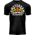 Holland fashion T-Shirt - Black Amsterdam - the Netherlands.