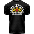 Holland fashion T-Shirt- Zwart  Amsterdam  - the Netherlands.