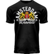Holland fashion Schwarzes T-Shirt – Amsterdamer Wappen.