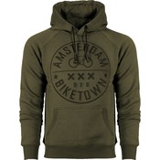 Fox Originals Hooded brixton-sweater - Amsterdam Bike  (Army green  embossed)