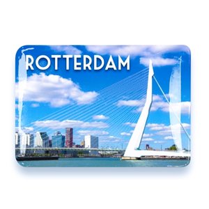 Typisch Hollands Rotterdam Photo Magnet - Glass - Erasmus Bridge