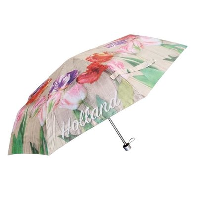 Typisch Hollands Luxe paraplu - Tulpen - Houtdecoratie