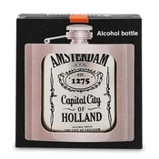 Typisch Hollands Taschenflasche - Aluminium - Amsterdam est 1275