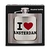 Typisch Hollands Taschenflasche - Aluminium - Ich liebe Amsterdam