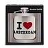 Typisch Hollands Zakfles - Aluminium - I love Amsterdam