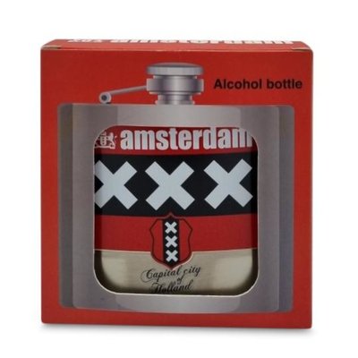 TTD Gifts Taschenflasche – Aluminium – Amsterdam